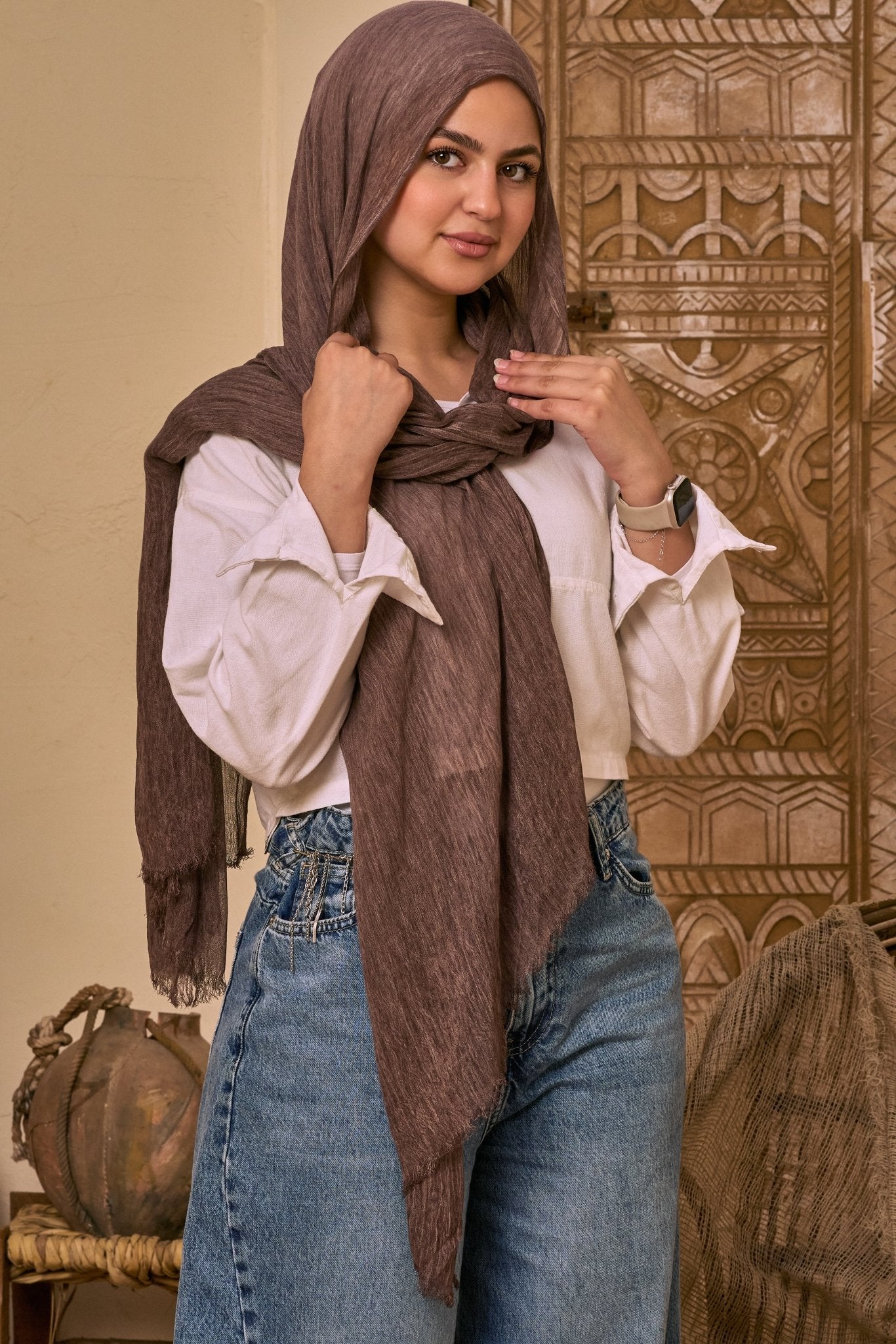 Classic Ruffled ( Brown) - Eva veil