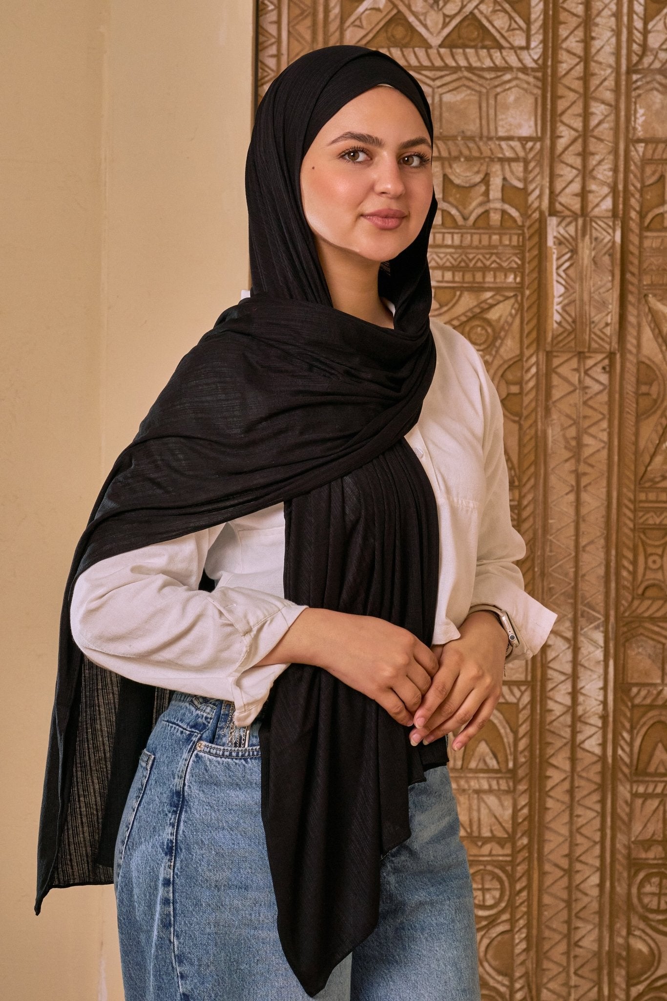 Knitted Lycra( Black ) - Eva veil