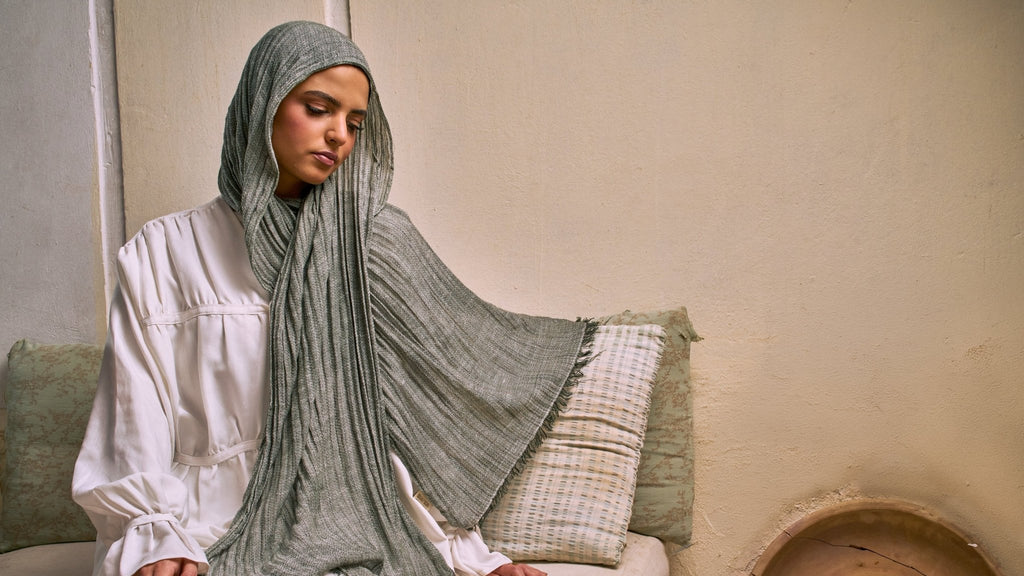 Linen Crunsh ( Light Olive ) - Eva veil