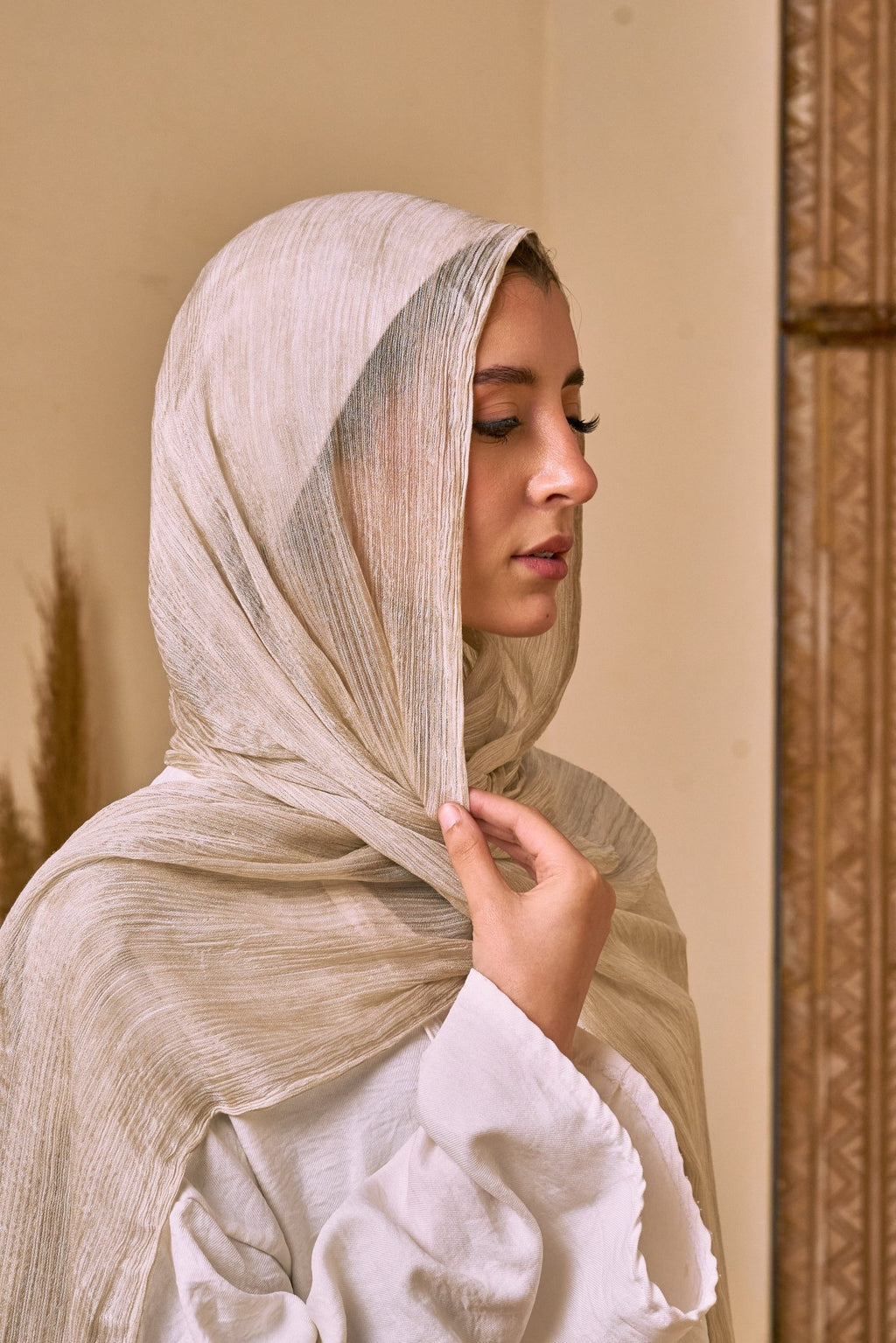 Messy Chiffon (Light Beige) - Eva veil