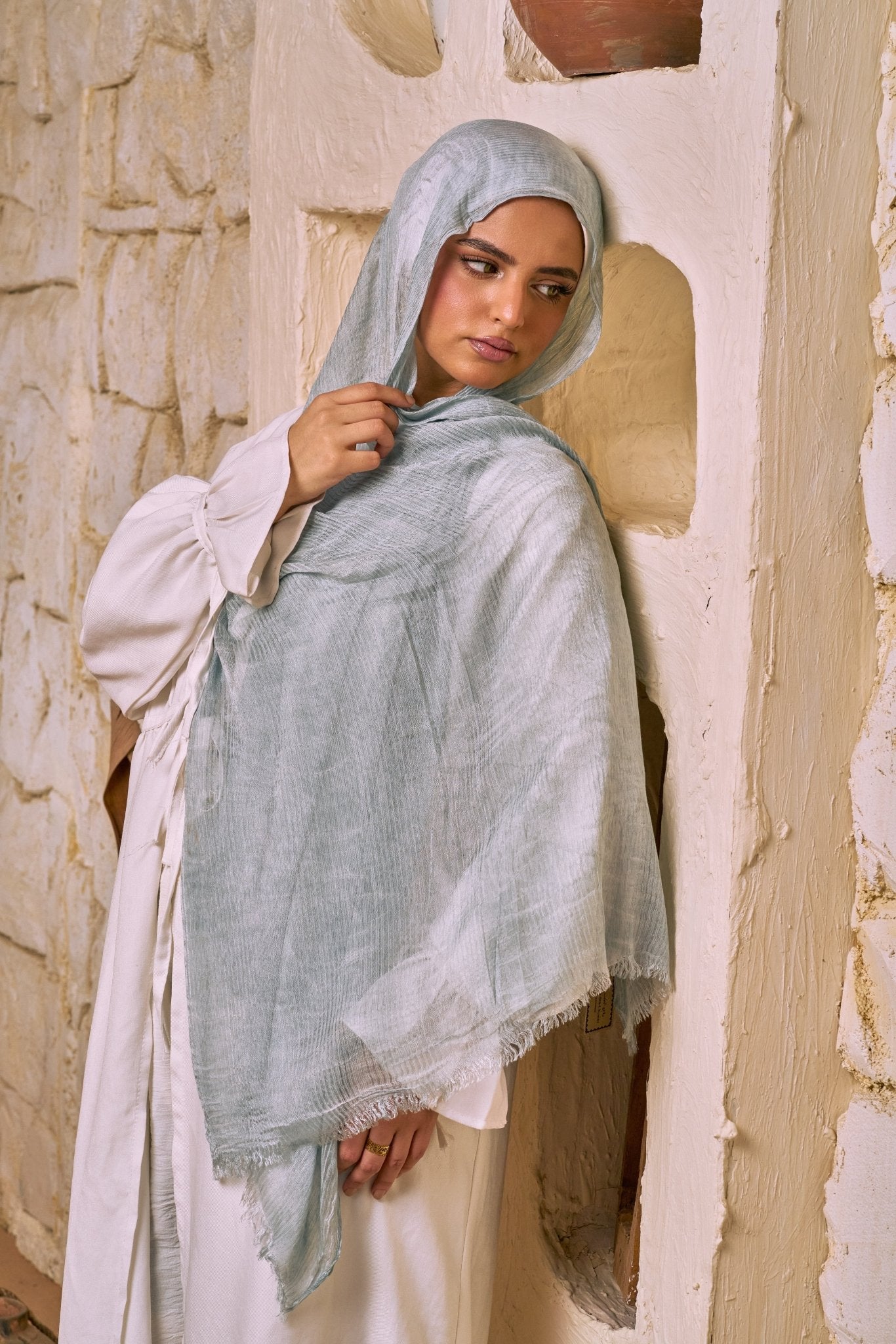 Messy Chiffon ( Light Mint Green ) - Eva veil